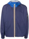 K-way R&d Drawstring-hood Zip-up Jacket In Blue