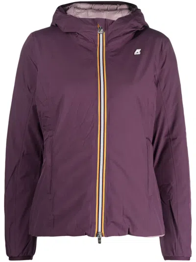 K-way R&d Hooded Puffer Jacket In Purple
