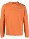 K-way R&d Logo-patch Crew-neck Sweatshirt In Orange