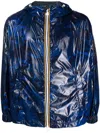 K-way R&d Abstract-print Hooded Jacket In Blue