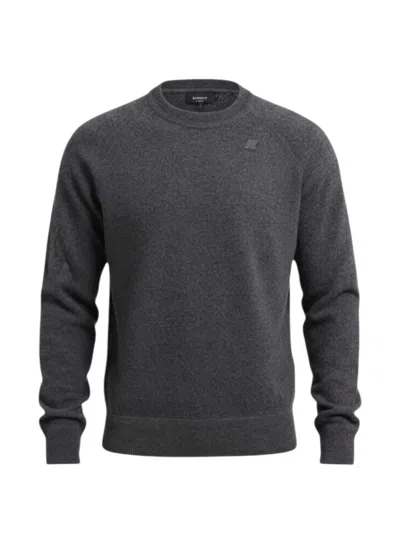 K-way Raglan-sleeve Crew-neck Sweater In Gray