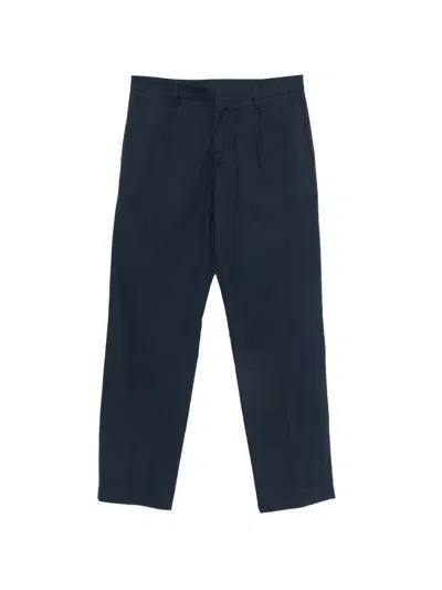 K-way Ralph Pleated Straight-leg Trousers In Blue