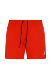 K-way 르 브레 올리비에 드로스트링 로고 스윔 쇼츠 In Red