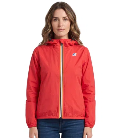 K-way Red Logo Hood Jacket