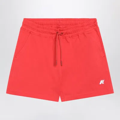 K-way Red Vikette Cotton Jersey Mini Shorts For Women