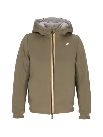 K-way 리버서블 페이크 퍼 재킷 In Brown