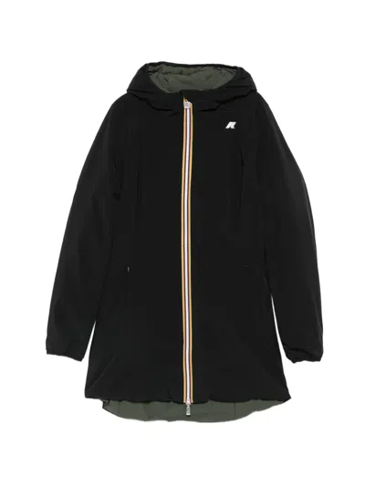 K-way Reversible Hooded Coat In Black