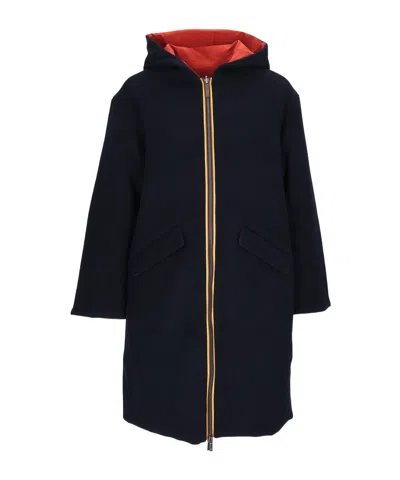 K-way Reversible Hooded Coat In Blue
