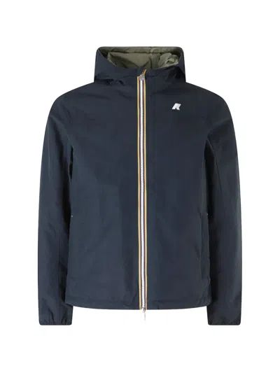 K-way Reversible Hooded Jacket In Blue