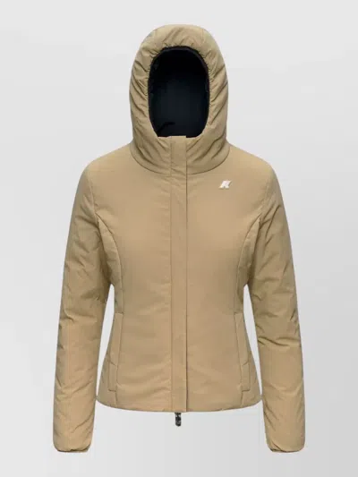 K-way Reversible Hooded Parka Coat In Brown