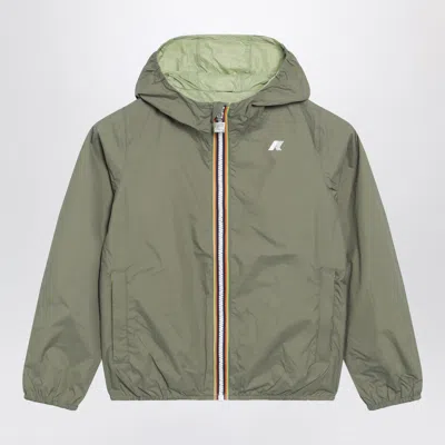 K-way Reversible Jack Jacket In Green/lime In Gray