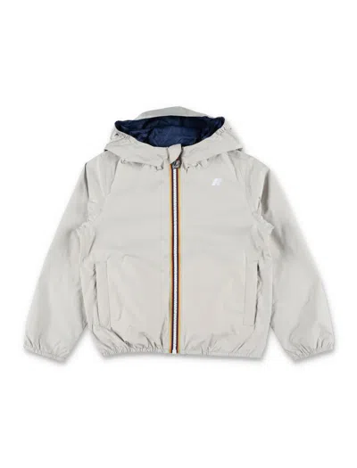 K-way Reversible Mini Jacket For Boys In Beige/blue