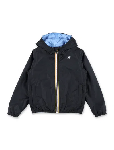 K-way Reversible Mini Jacket With Double-face Design In Black