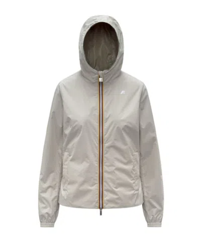 K-way Reversible Zip-up Hooded Jacket In Gray