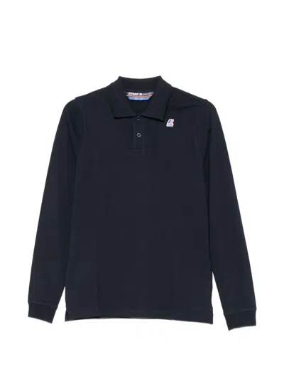 K-way Rochel Long-sleeve Polo Shirt In Black