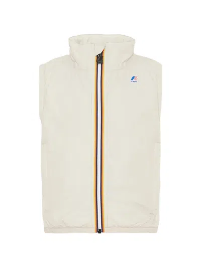 K-way Kids' Rouland Logo-patch Zip-up Gilet In Neutral