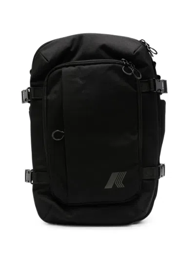 K-way Salomette Buckled-strap Logo-print Backpack In White