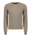 K-way Beige Crew Neck Sweater In Multi