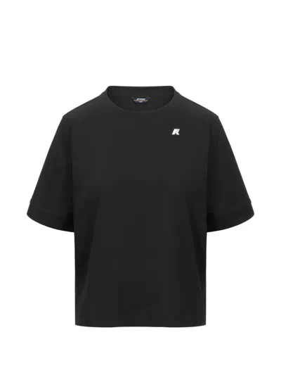 K-way Selune Logo-patch Boxy-fit T-shirt In Black