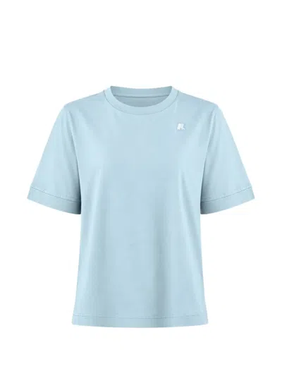 K-way Selune Logo-patch Boxy-fit T-shirt In Blue