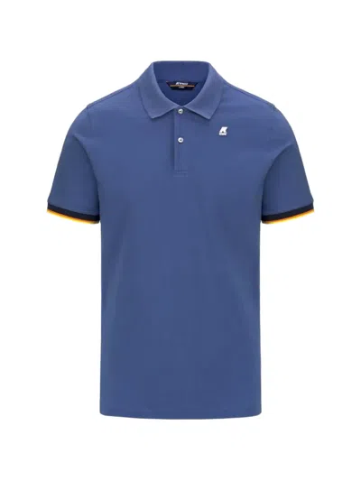 K-way Short-sleeve Polo Shirt In Blue