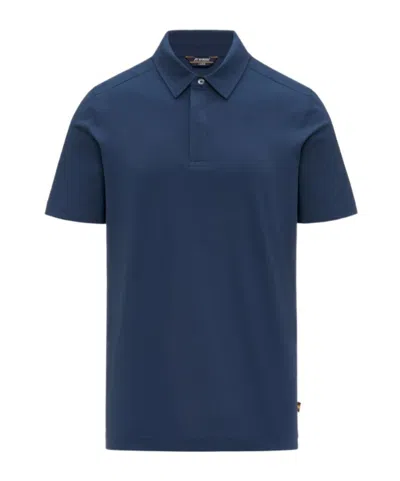 K-way Short-sleeve Polo Shirt In Blue