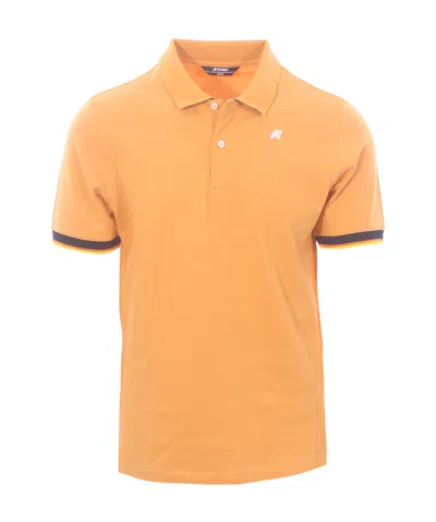 K-way Short-sleeved Polo Shirt In Orange