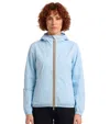 K-way Sky Blue Solid Hood Jacket In Blue