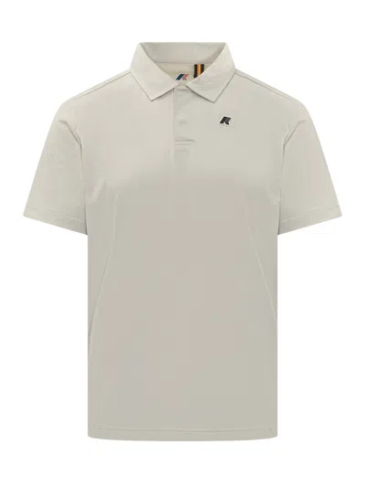 K-way Sleeve-cut Polo With Logo In Beige Lt