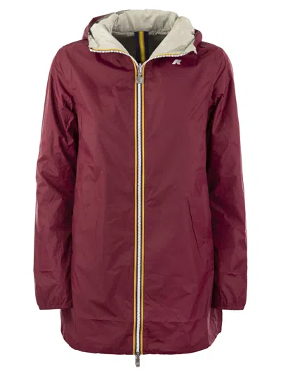 K-way Sophie Plus - Reversible Hooded Jacket In Brown