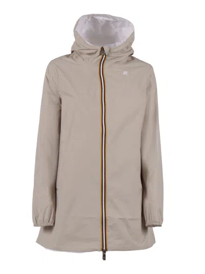K-way Sophie Hooded Zip-fastening Jacket In Brown