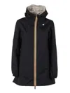 K-way K Way Sophie Plus Reversible Hooded Jacket In Black