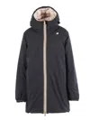 K-way K Way Sophie Plus Reversible Hooded Jacket In Black
