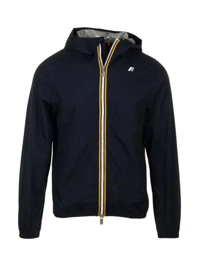 K-way Stretch Dot Jacket In Blue
