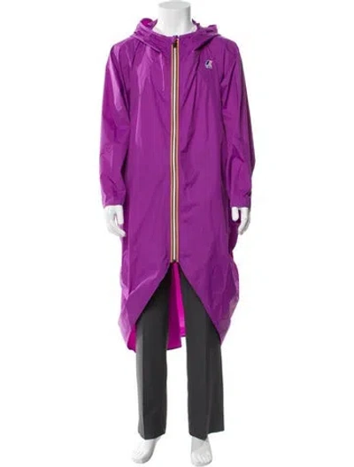 Pre-owned K-way Striped Jacket In Purple