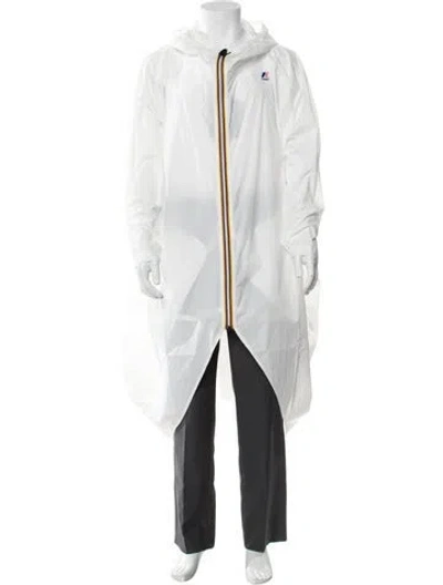 Pre-owned K-way Striped Windbreaker W/ Tags In White