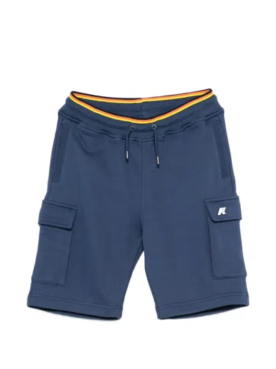 K-way Kids' Striped-trim Shorts In Blue
