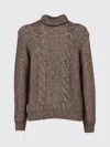 K-way Lapel Sweater In Brown