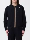 K-way Hooded Jacket Elasticated Cuffs Packable Design In Black