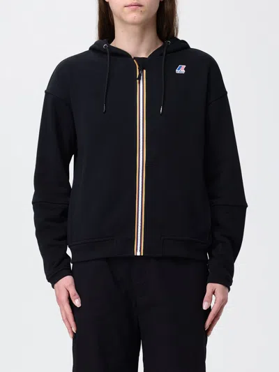 K-way Hooded Jacket Elasticated Cuffs Packable Design In Black