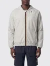 K-way Technical Fabric Jacket With Hood In Neutral
