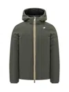 K-way Thermo Double Zip-front Down Jacket In Green