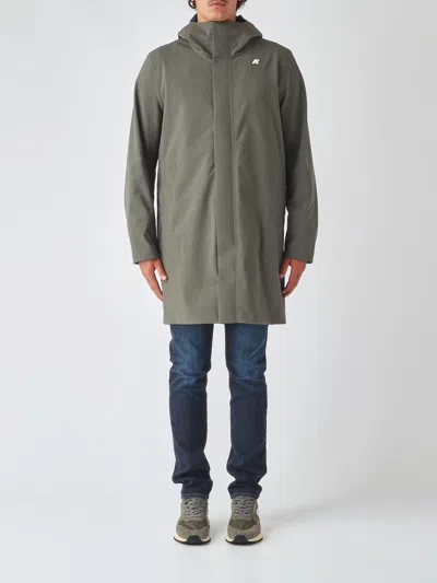 K-way Thomas Bonded Waterproof Nylon Knee-length Parka In Multi