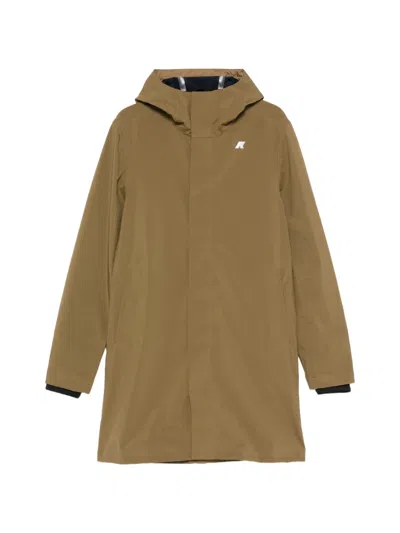 K-way Thomas Hooded Coat In Green