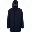 K-way 3-layer Stretch Waterproof Black Jacket In Blue