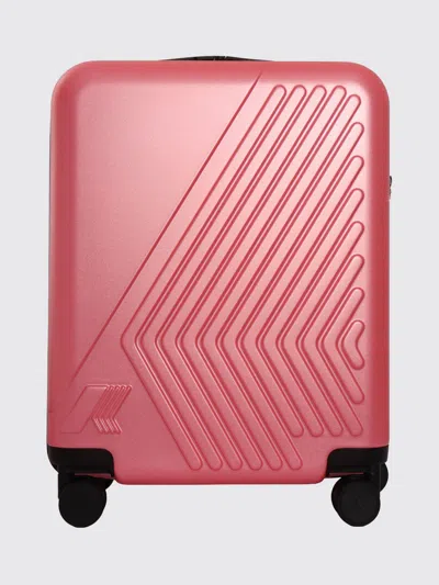 K-way Eudoxie Cabin Trolley Suitcase Hard Shell In Red