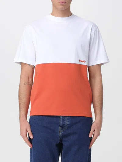 K-way T-shirt  Men Color Orange In Multi