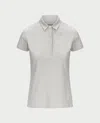 K-way White Solid Shirt Collar Polo In Silver