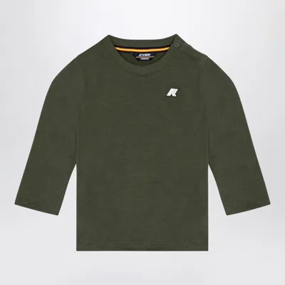 K-way Unisex Dark Green Cotton Elmette T-shirt