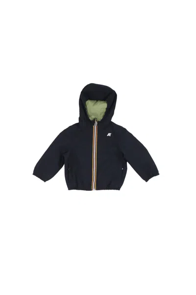 Kway Kids'  Unisex Junior Jacket K2145hw C73## P. Jake Cotton Double Blue Green